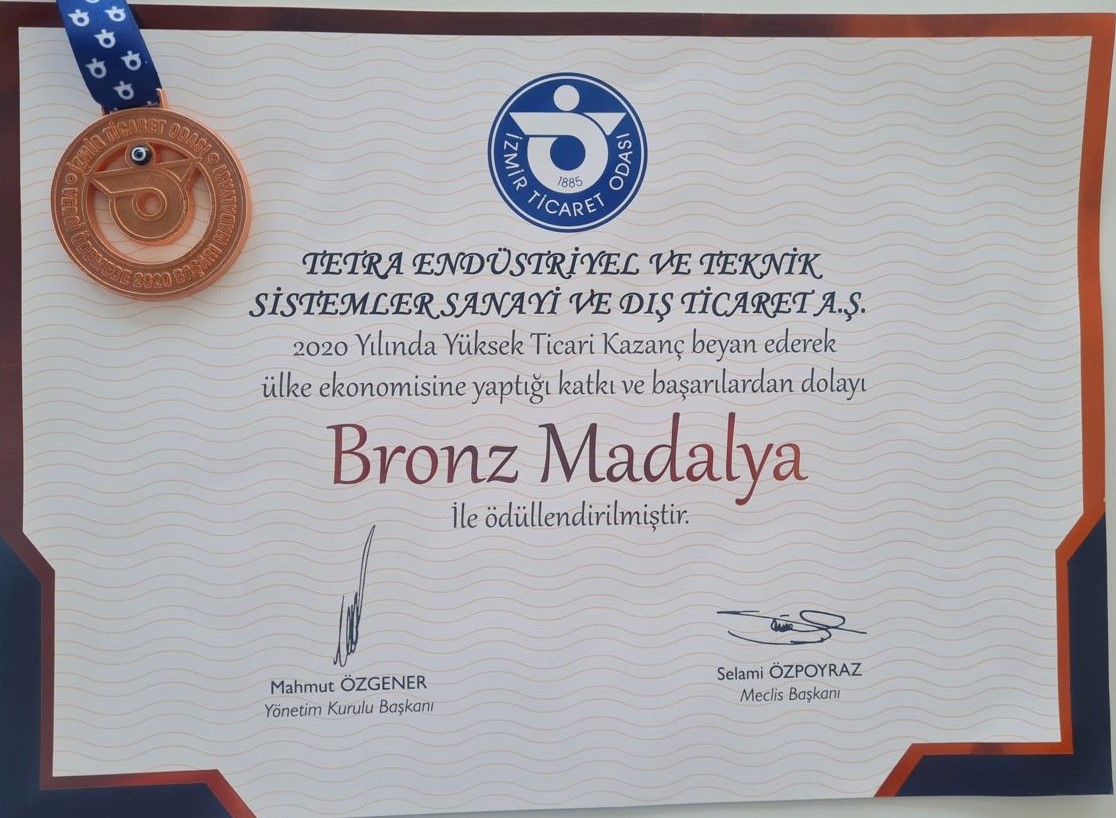 İzmir Ticaret Odası Bronz Madalyamız!!